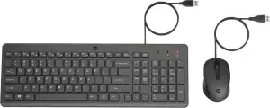 KEYBOARD MOUSE WIRED COMBO HP 150 GREEK NEW - Photo