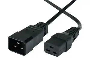 CABLE POWER CORD MALE C20-FEMALE C19 2.5M - Photo