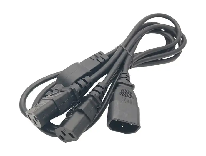 CABLE POWER CORD Y 1MALE-2FEMALE FOR UPS-PC 1,5M BLACK